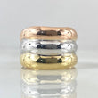 Anillo Trio Carriles Abultados 2.55gr / T7 3/4 / Oro 18K