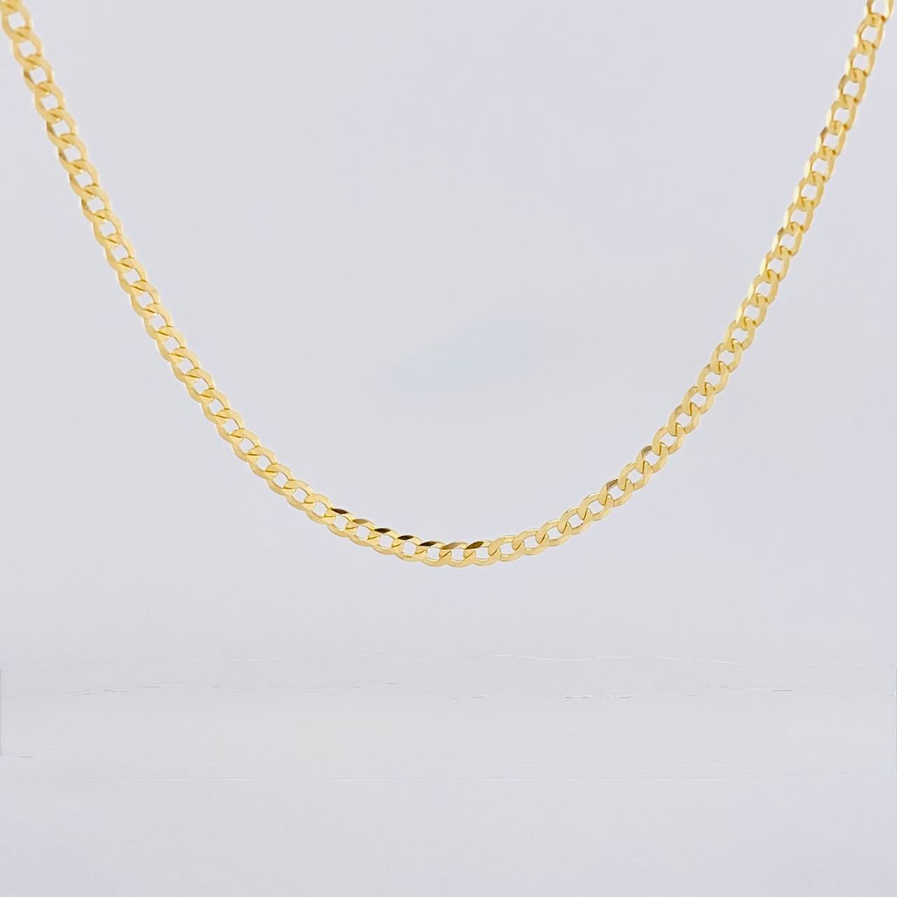 Cadena Cubana 4.8g / 60cm / 1.9mm Oro Amarillo 18K