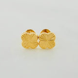 Topos Trébol Diamantados 0.75 g / 7.14 mm Oro Amarillo 18K