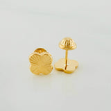 Topos Trébol Diamantados 0.9 g / 7.28 mm Oro Amarillo 18K
