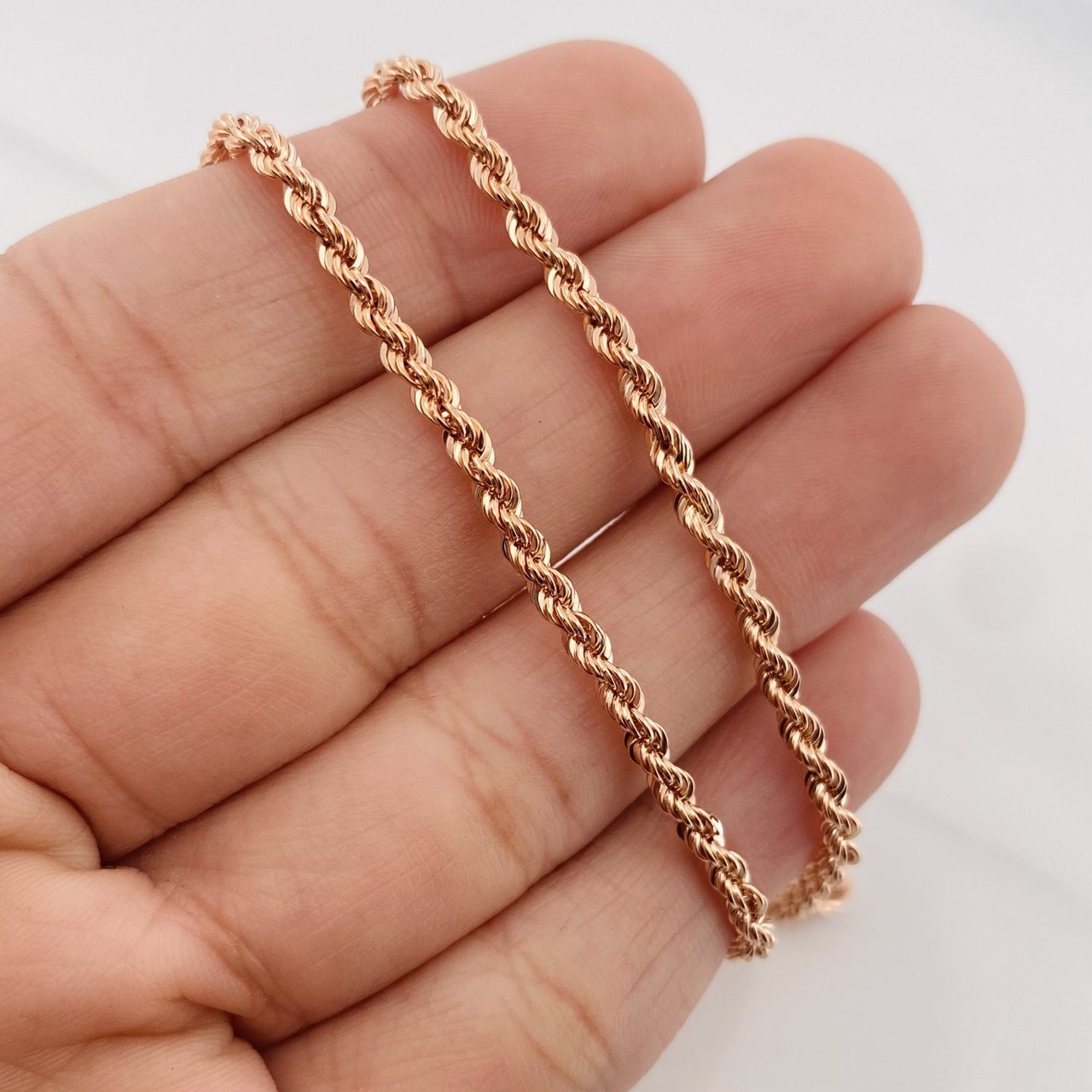 Cadena Lazo 5.1 g / 60.05 cm / 2.65 mm Oro Rosa 18K