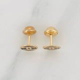 Topos Ola cruzada 0.85g / 7mm Oro Amarillo 18K