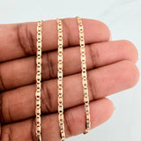 Cadena Escalera Plana Diamantada 3.8 g / 45.4 cm / 2.15 mm Tres Oros 18K