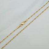 Cadena Escalera Plana Diamantada 1.45 g / 45.3 cm / 1.38 mm Tres Oros 18K