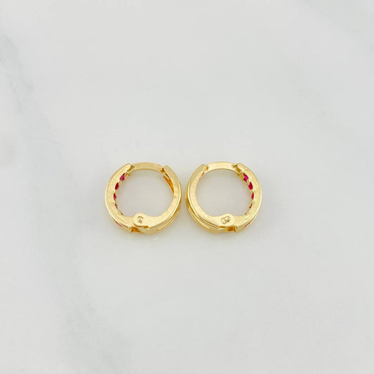 Candongas Carril 1 g / 1 cm Oro Amarillo 18K