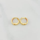Candongas Carril 1 g / 1 cm Oro Amarillo 18K