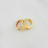 Candongas Carril 1.1 g / 1.1 cm Oro Amarillo 18K