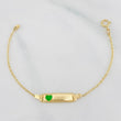 Pulso Bebé Aro Seguido Placa Corazón 1.45 g / 14.6 cm / 1.52 mm Oro Amarillo 18K