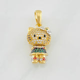 Dije Gatita 4.85g / 2.5cm Tres Oros  18K