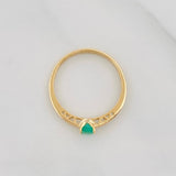 Anillo Solitario Esmeralda 15 Pts 1.7 g / T6 1/2 Oro Amarillo 18K