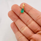 Dije Lagrima esmeralda 0.49 pts Esmeralda 1pts 0.55g / 1.05cm Oro Amarillo 18K
