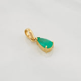Dije Lagrima esmeralda 0.57 pts Esmeralda 1pts 0.55g / 1.05cm Oro Amarillo 18K