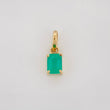 Dije Rectangulo Esmeralda 54 Pts 0.5 g / 1 cm Oro Amarillo 18K