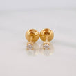 Topos Garra diamantes 0.6pts diamante 1pts Diamante 1pts 0.5g / 1.83mm Oro Amarillo 18K