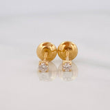 Topos Garra diamantes 0.6pts diamante 1pts Diamante 1pts 0.5g / 1.83mm Oro Amarillo 18K