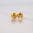 Topos Punto Diamante 0.06 Pts 0.5 g / 1.9 mm Oro Amarillo 18K