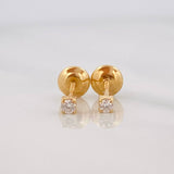 Topos Punto Diamante 0.06 Pts 0.5 g / 1.9 mm Oro Amarillo 18K