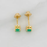 Topos Redondo Esmeraldas 47 Pts 0.9 g / 3.75 mm Oro Amarillo 18K