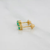 Topos Garra esmeralda 0.29pts Esmeralda 1pts 0.75g / 3.24mm Oro Amarillo 18K