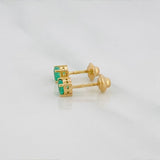 Topos Redondo Esmeraldas 47 Pts 0.9 g / 3.75 mm Oro Amarillo 18K