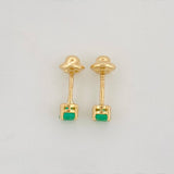 Topos Garra esmeralda 0.23pts Esmeralda 1pts 0.7g / 3.12mm Oro Amarillo 18K