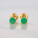 Topos Garra esmeralda 0.23pts Esmeralda 1pts 0.7g / 3.12mm Oro Amarillo 18K