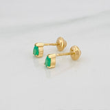 Topos Triangulo Esmeraldas 10 Pts 0.7 g / 2.8 mm Oro Amarillo 18K