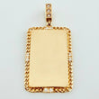 Dije Placa Bordeada 3.6gr / 3.2cm / Oro Amarillo 18K