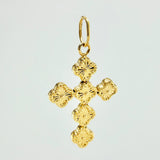 Dije Cruz Trebol 1.15gr / 3.2cm / Oro Amarillo 18K ©