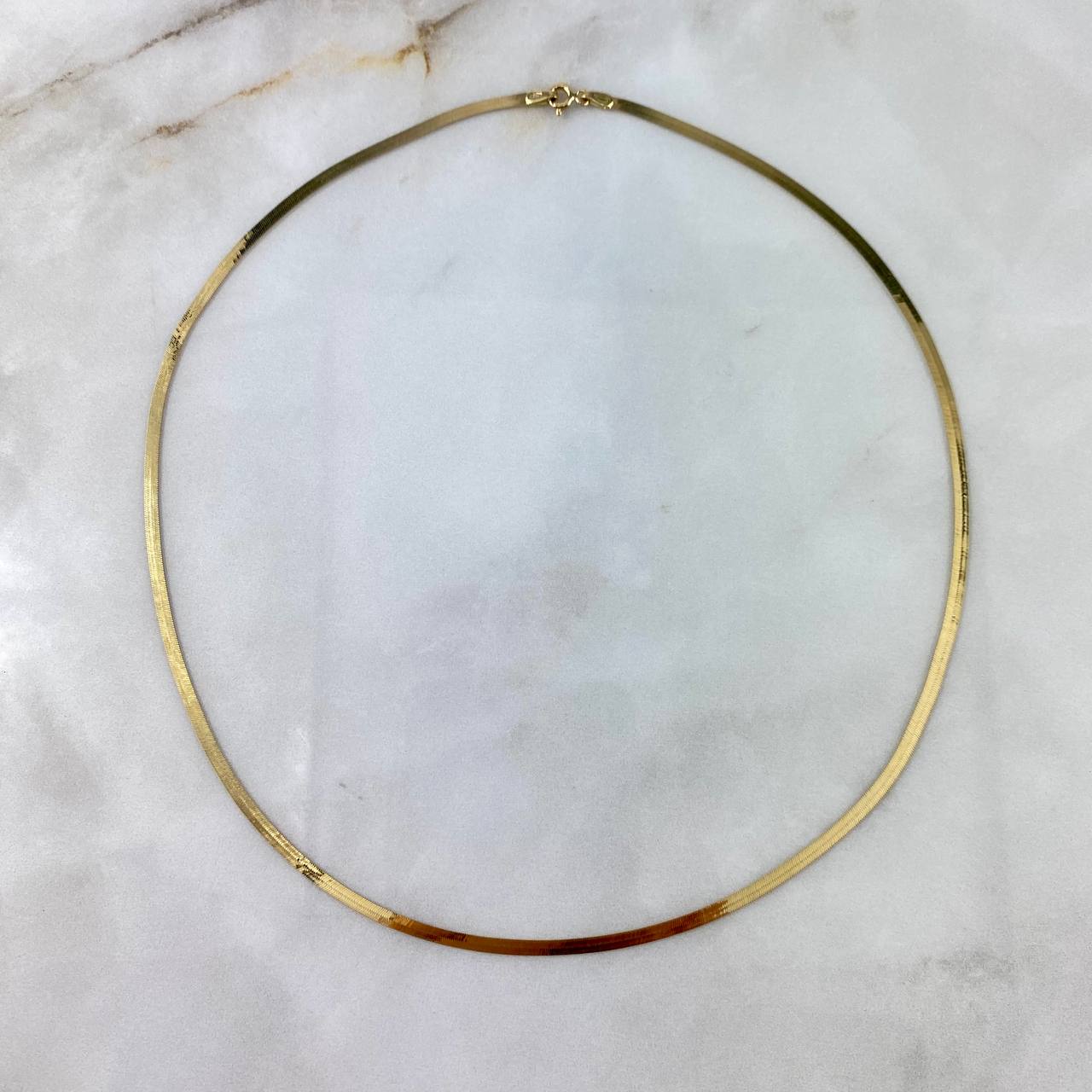 Cadena Espejo 3.9gr / 45cm / 2.4mm Oro Amarillo +3