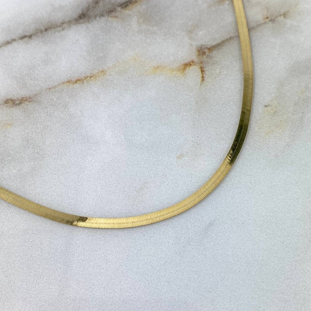 Cadena Espejo 3.8gr / 45cm / 2.4mm Oro Amarillo +3