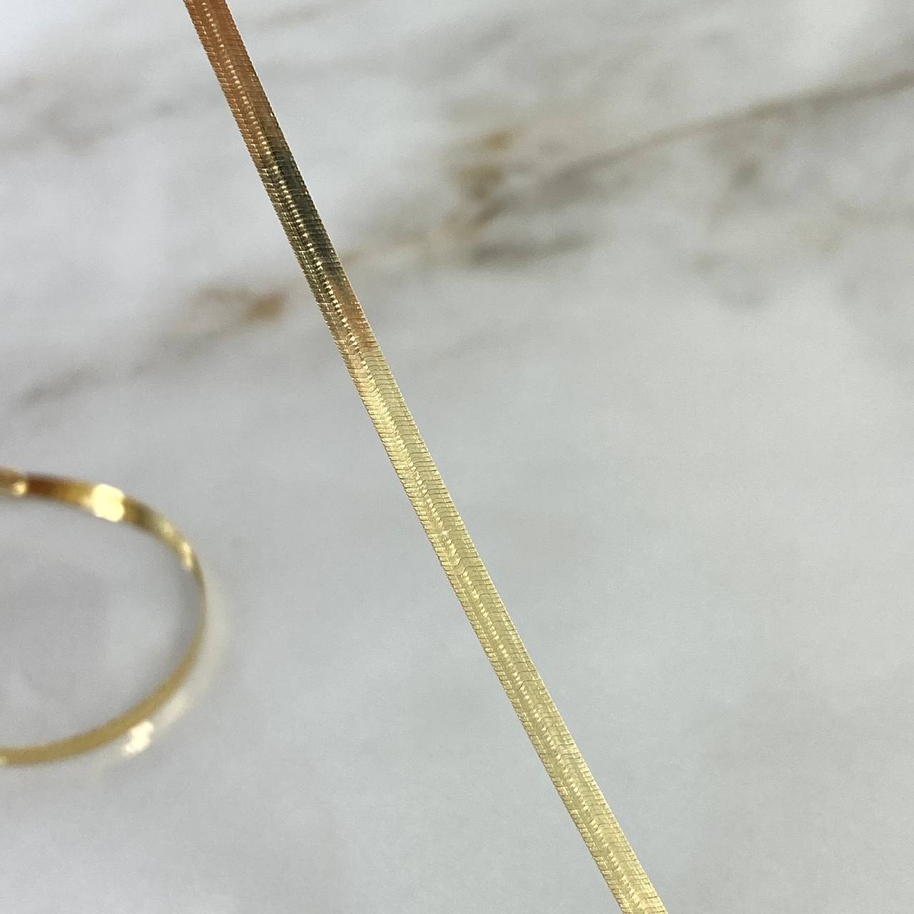 Cadena Espejo 3.9gr / 45cm / 2.4mm Oro Amarillo +3