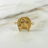 Herraje Herradura de Caballo 2.1gr / 2.5cm / Mate  Oro Amarillo