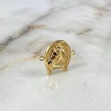 Herraje Herradura de Caballo 2.1gr / 2.5cm / Mate  Oro Amarillo