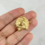Herraje Herradura de Caballo 2.1gr / 2.5cm / Mate  Oro Amarillo