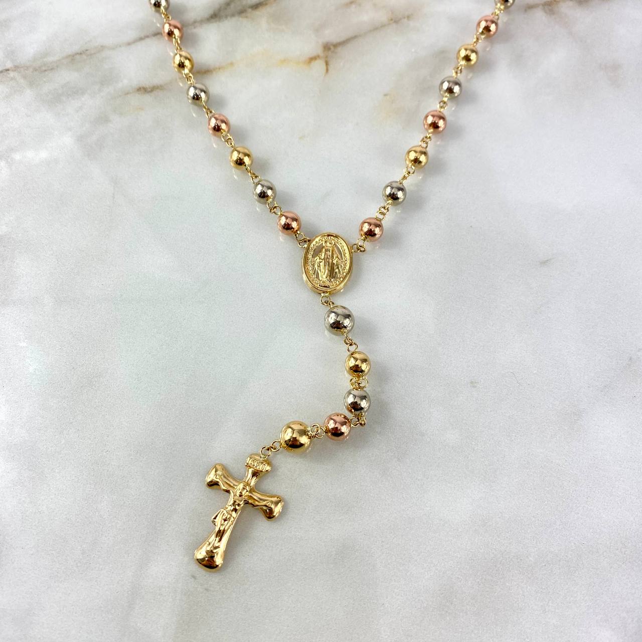 Rosario Rosario Virgen milagrosa 17.3gr / 65cm / 6-7mm Tres OrosႣ