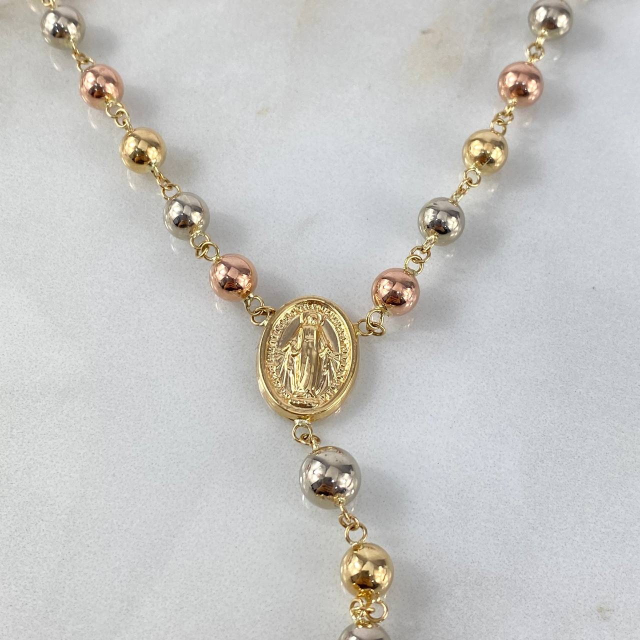 Rosario Rosario Virgen milagrosa 17.3gr / 65cm / 6-7mm Tres OrosႣ