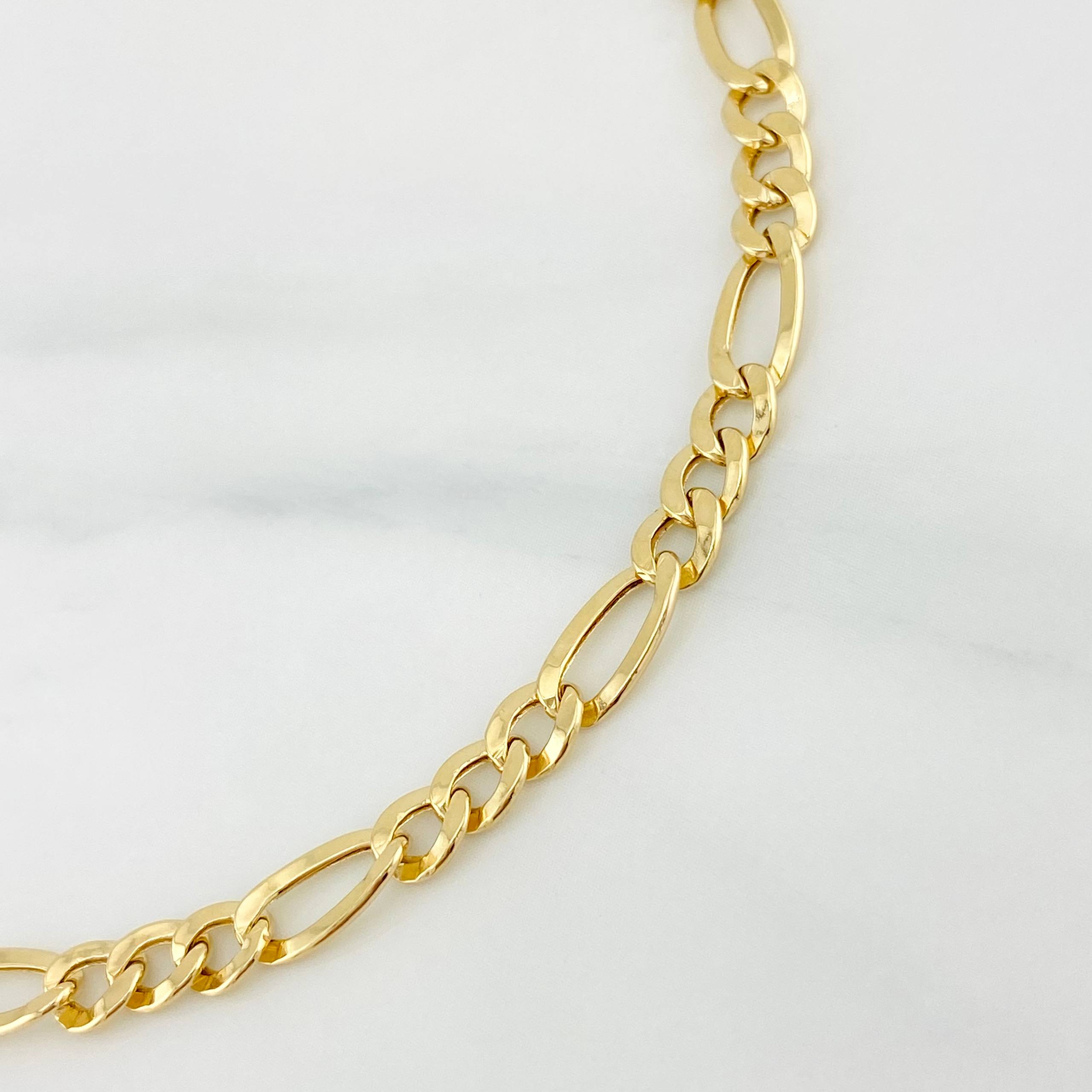 Pulso Figaro 2.35g / 18.05cm / 4.34mm Oro Amarillo 18K
