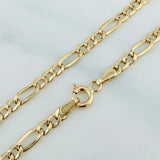 Cadena Figaro 4.2g / 60.05cm / 3.81mm Oro Amarillo 18K