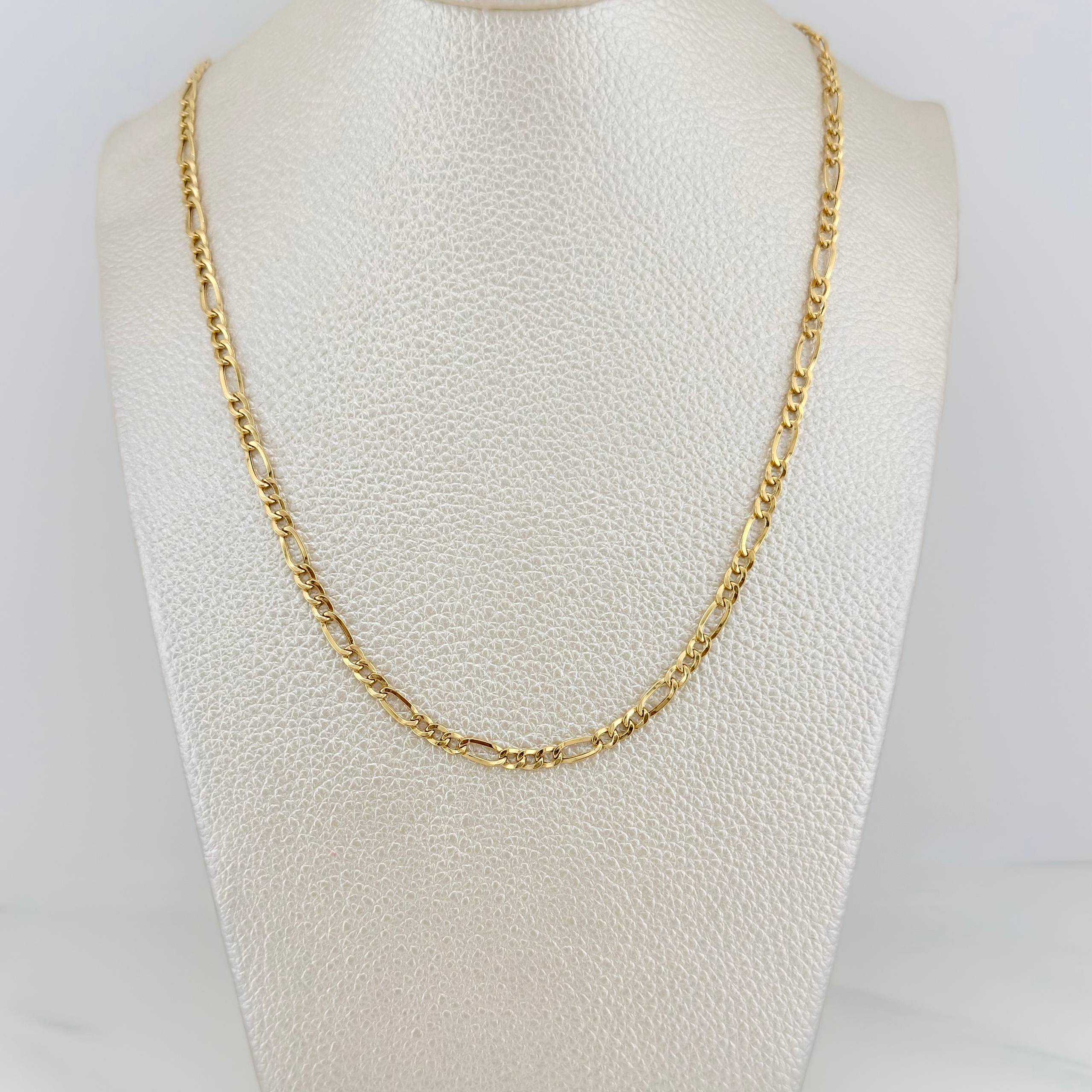 Cadena Figaro 4.25g / 62cm / 3.31mm Oro Amarillo 18K