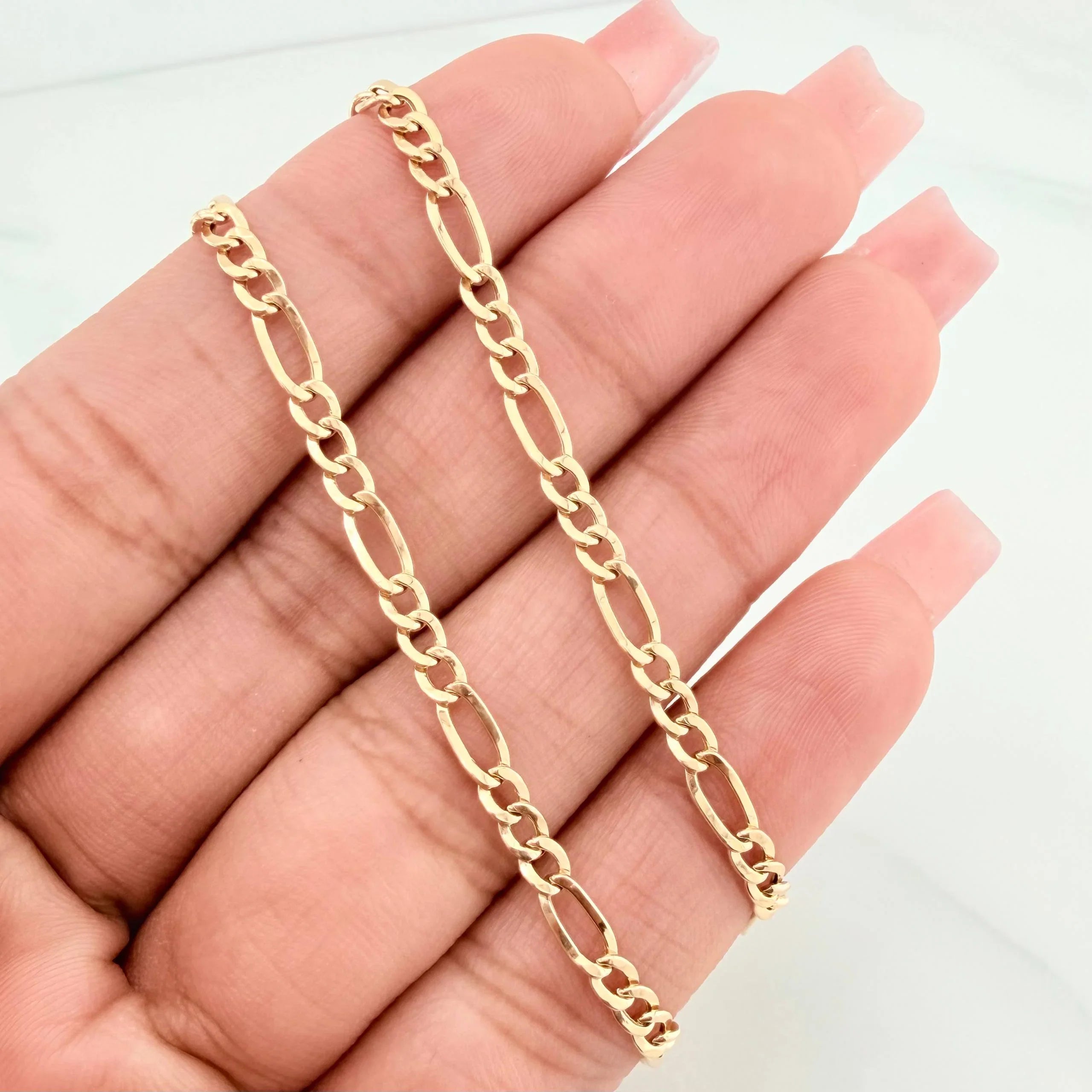 Cadena Figaro 6.5g / 60cm / 2mm Oro Amarillo 18K