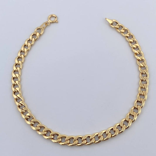 Pulso Cubana 2.3gr / 2.3cm / Oro Amarillo +1 18K &