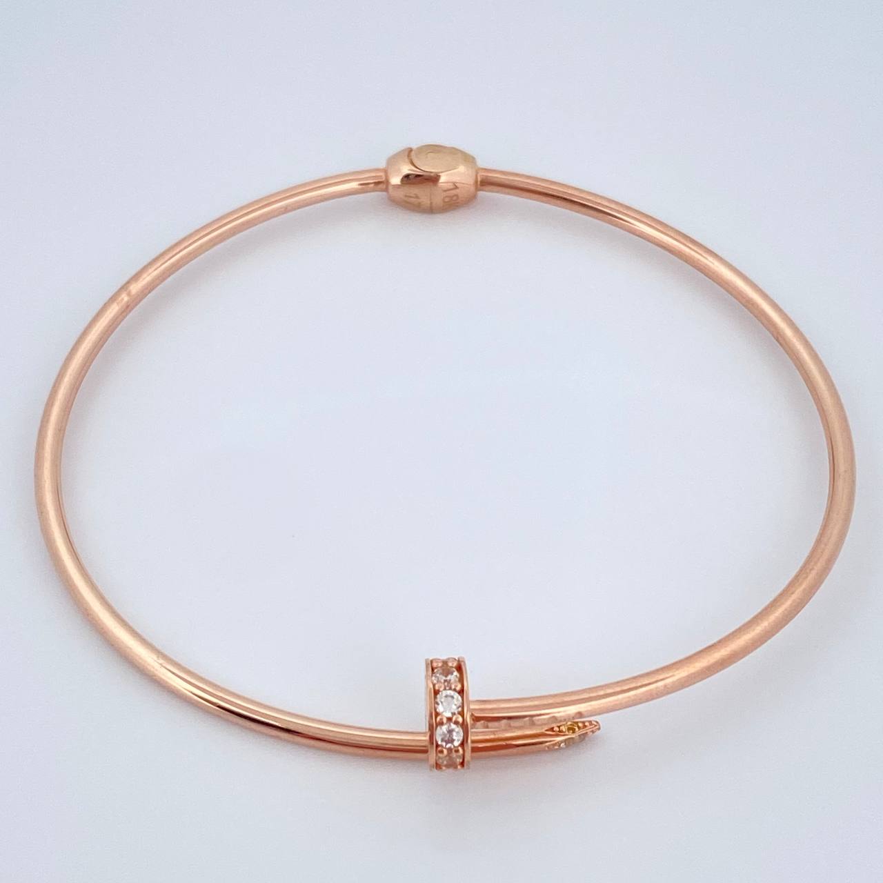 Pulso Aro Clavo 4.85gr / 17cm / Oro Rosa +4 18K $