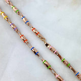 Cadena Rustica Tornillo 10.95gr / 50cm / 4.5mm Cauchos de Colores Oro Rosa©