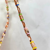 Cadena Rustica Tornillo 10.95gr / 50cm / 4.5mm Cauchos de Colores Oro Rosa©