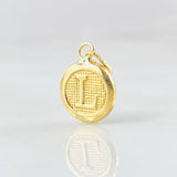 Dije Letra L Circulo 0.4 g / 1.5 cm Oro Amarillo 18K