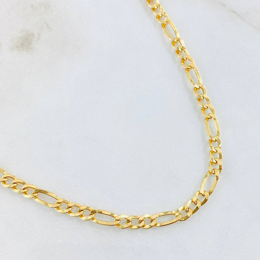 Cadena Figaro 8.15gr / 70cm / Oro Amarillo +1 18K