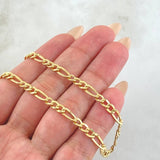 Cadena Figaro 7.75gr / 70cm / Oro Amarillo +1 18K