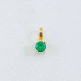 Dije Circulo Esmeralda 13pts 0.25gr / 0.8cm / Oro Amarillo 18K