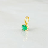 Dije Circulo Esmeralda 13pts 0.25gr / 0.8cm / Oro Amarillo 18K